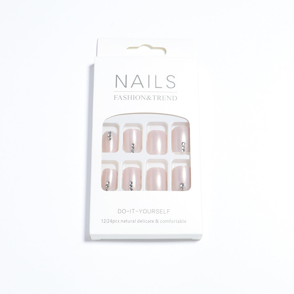 Premium Decorative Press-On Pedicure Nail Set Bowlift
