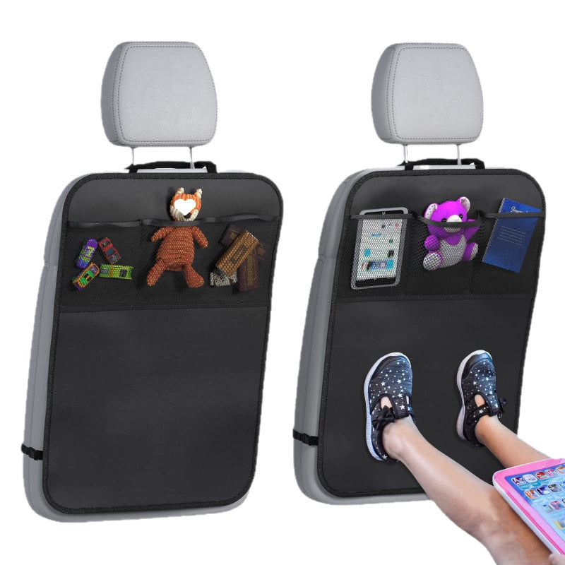 Heavy-duty waterproof backseat car seat protector with mesh storage pockets and anti-slip backing Bowlift