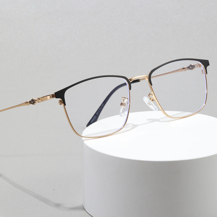 Ladies fashionable square glasses with elegant metal frame Bowlift
