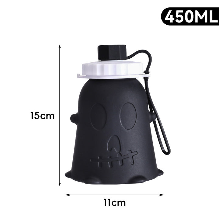 Unisex silicone drinking bottle with ghost design Bowlift
