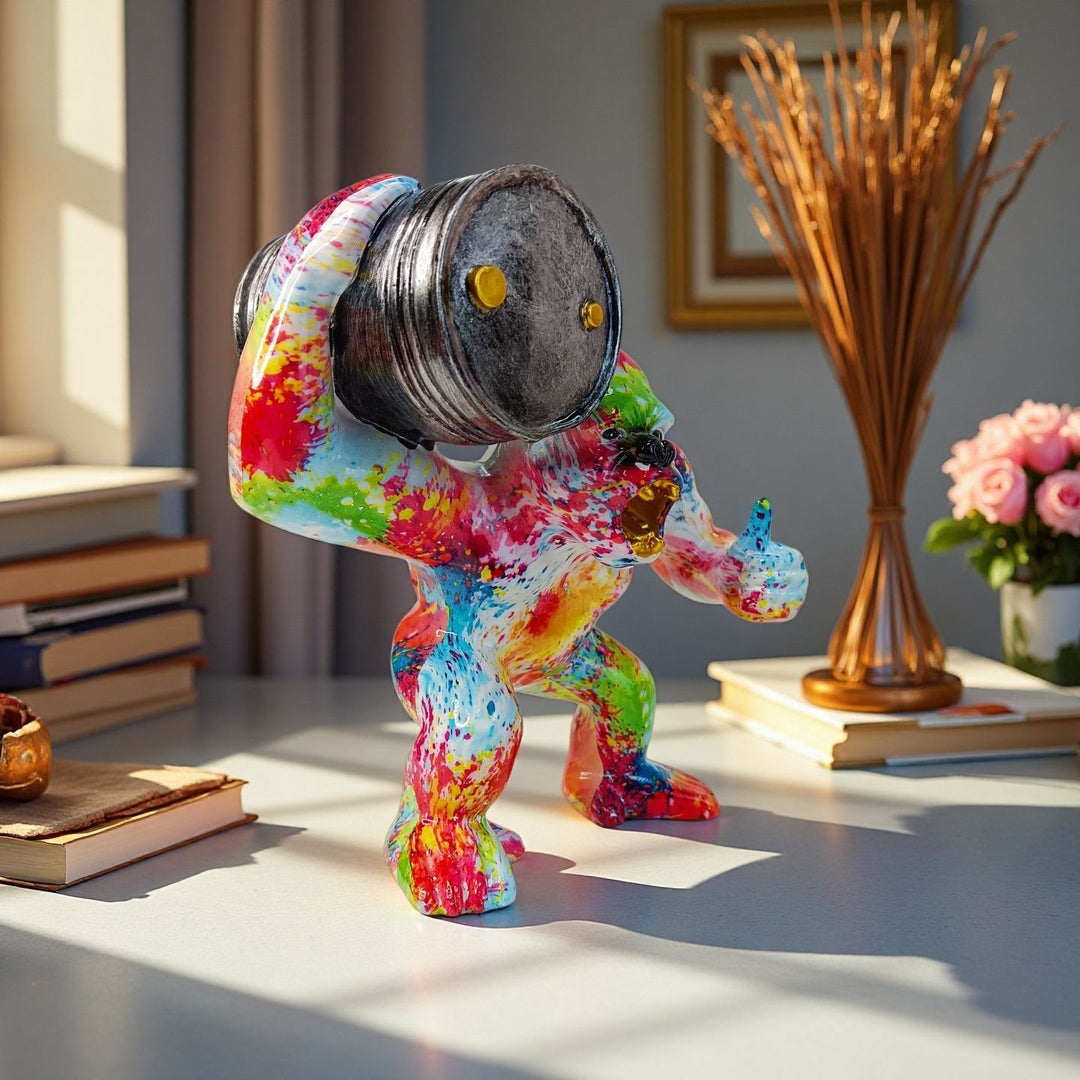 Sporty decorative figure of a weightlifter Bowlift