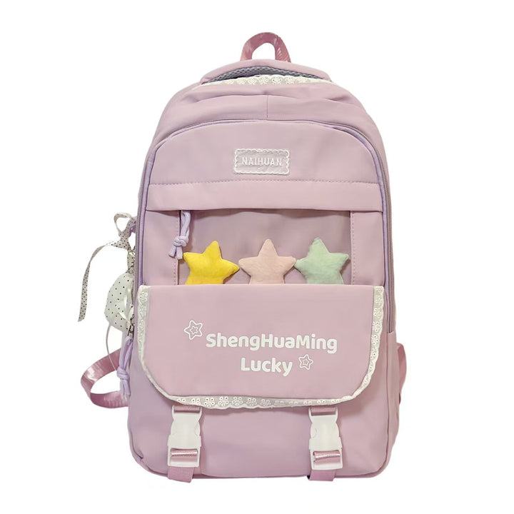 Playful Star-Embellished Backpack Bowlift