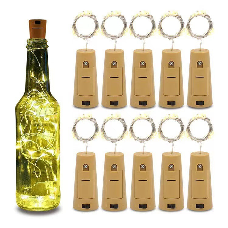 LED Bottle Stopper Fairy String Lights With Waterproof Battery Cap And Flexible Copper Wire Bowlift