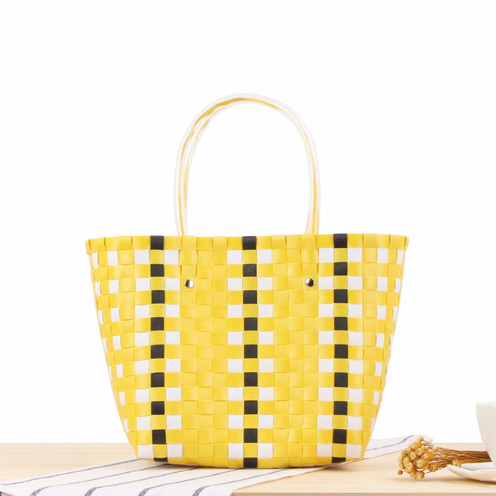Braided shopping bag with colorful pattern Bowlift
