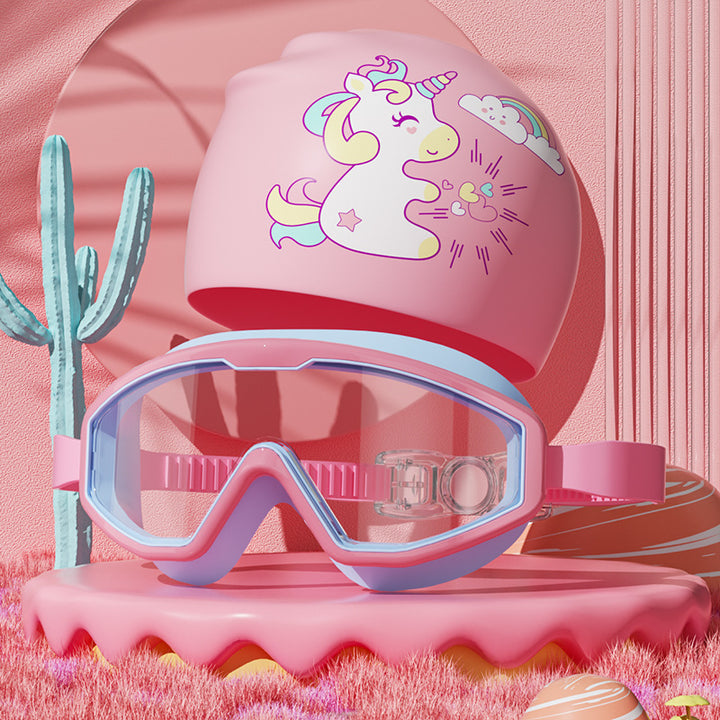 Kids Unicorn-Themed Swimming Goggle Set Bowlift