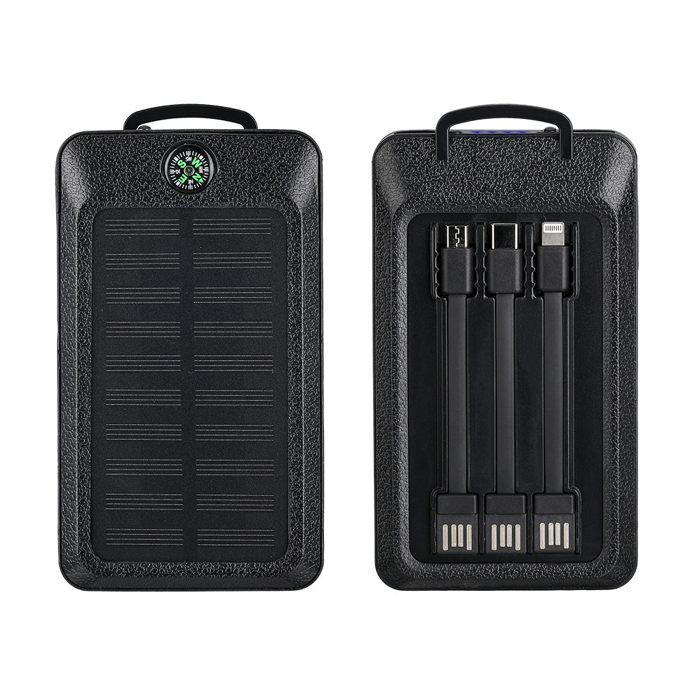 Portable power bank with integrated solar charging technology and multiple USB ports Bowlift