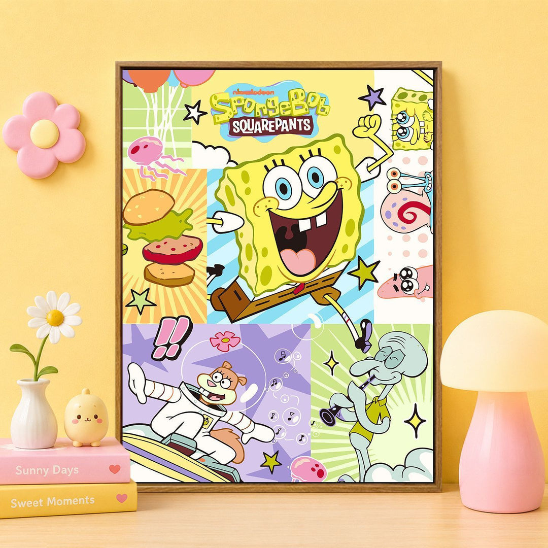 Cartoon Character Themed Wall Art Print Bowlift