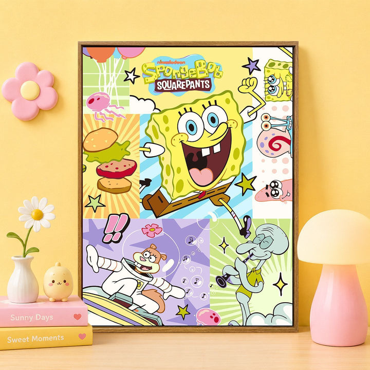 Cartoon Character Themed Wall Art Print Bowlift