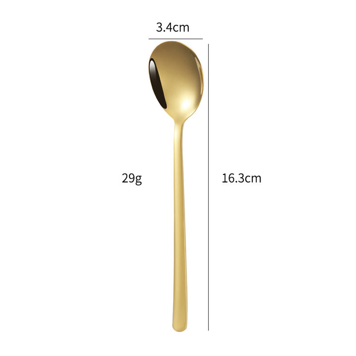 Elegant dessert spoon with luxurious golden surface Bowlift