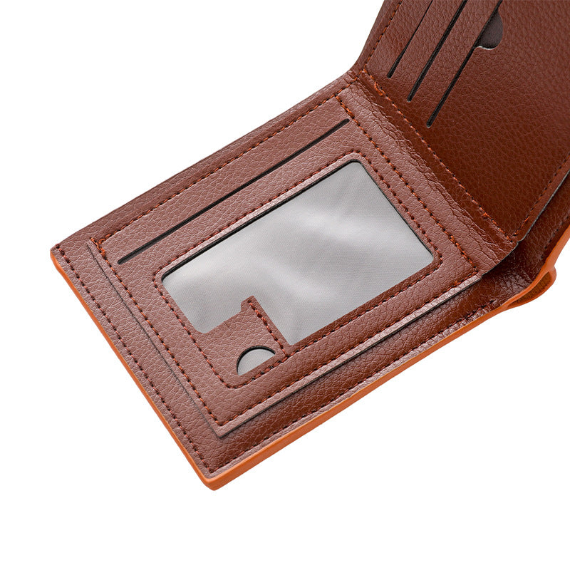 Textured Bi-Fold Leather Wallet Bowlift