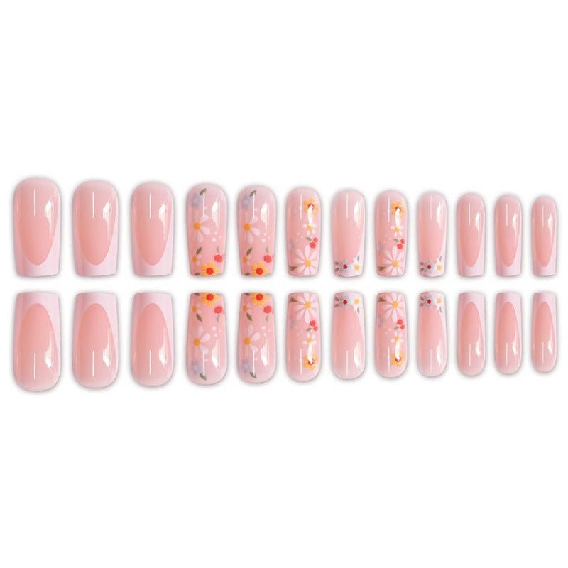 Floral Acrylic Nail Art Bowlift