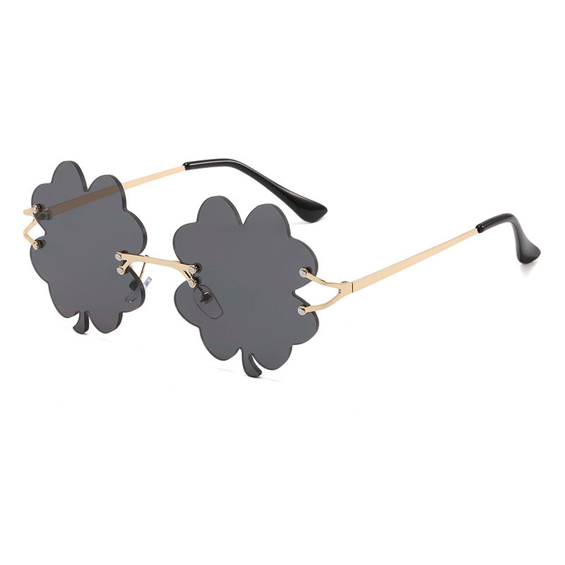 Women playful sunglasses with unique flower frame Bowlift