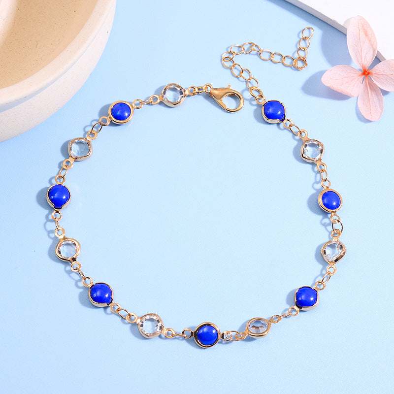 Decorative Gemstone Anklet Bowlift