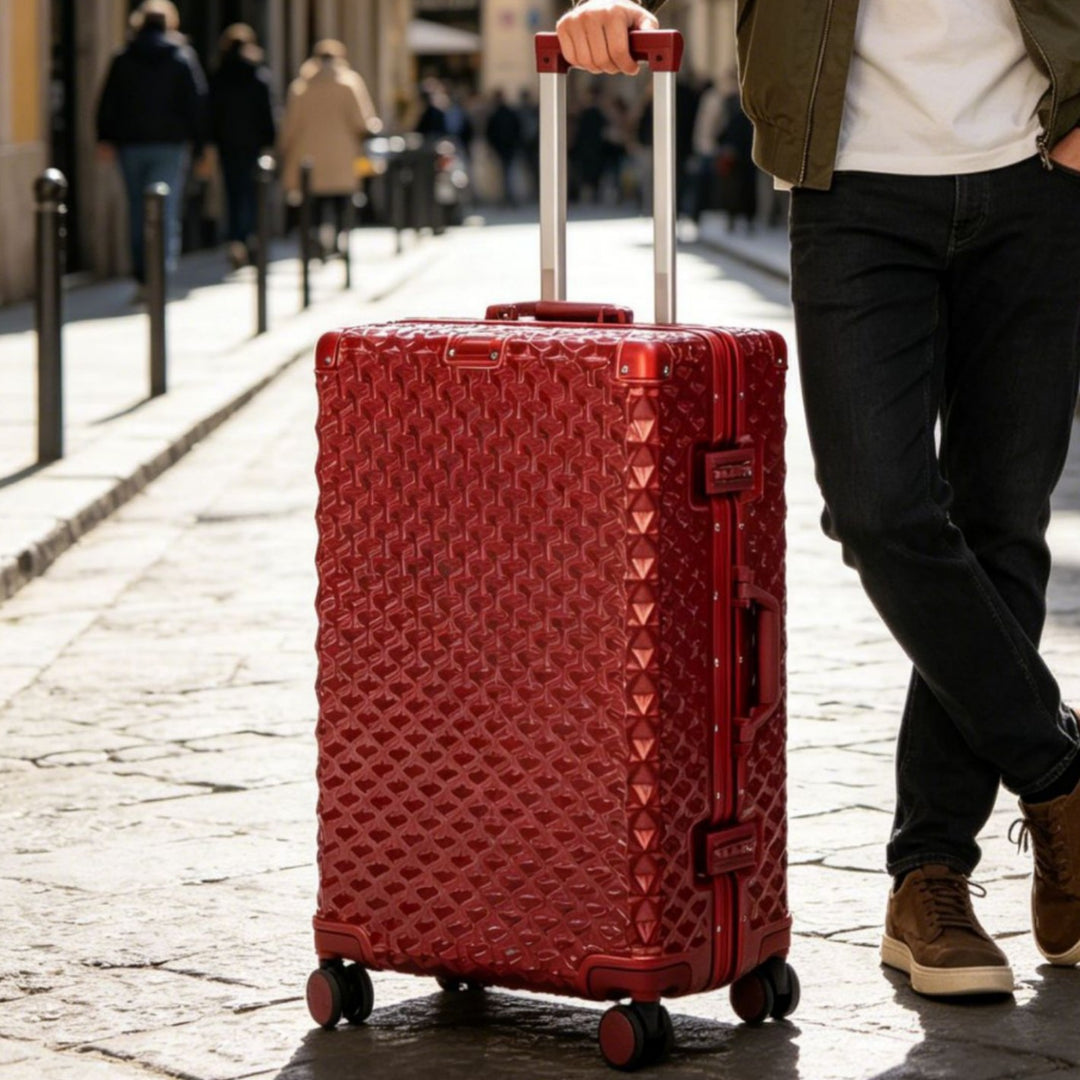 Women's Premium Textured Hard Shell Spinner Luggage Bowlift