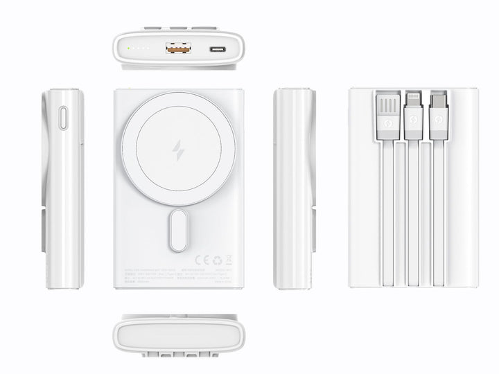 Portable high-performance power bank with integrated cable management Bowlift
