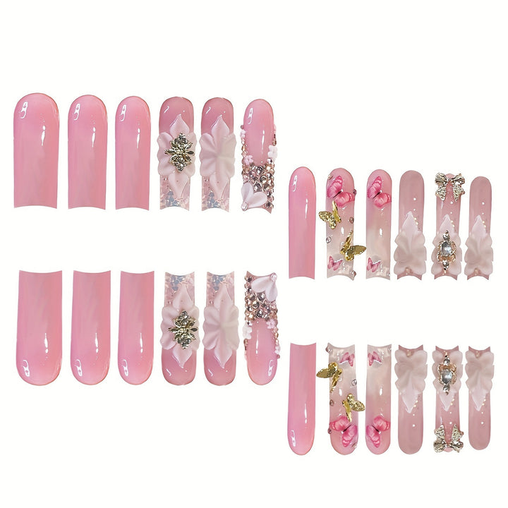 Artistic 3D Butterfly Nail Extensions Bowlift
