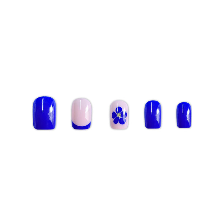 Floral Accent Press-On Nail Art Bowlift