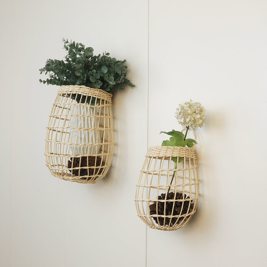 Handmade decoration basket made of natural material Bowlift