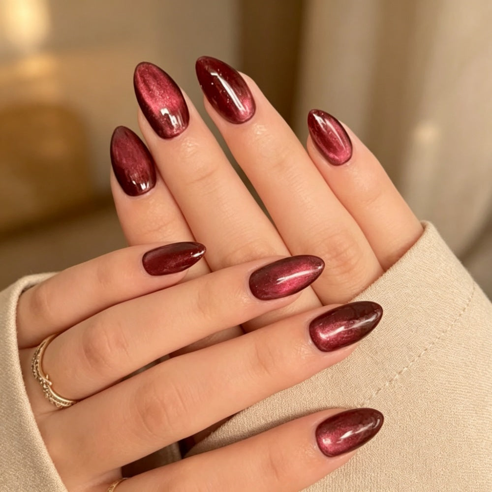Glossy Ombre Almond-Shaped Press-On Nails Bowlift