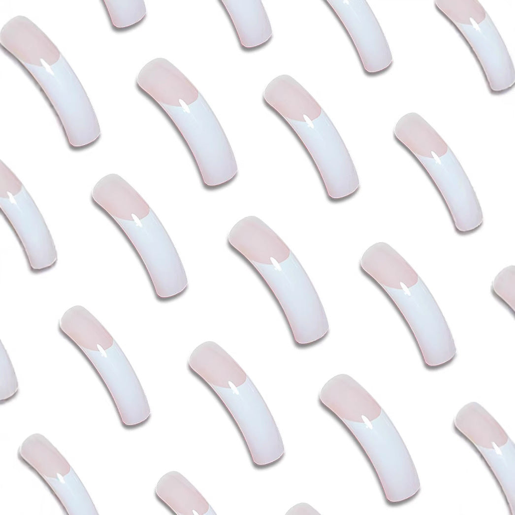 Premium French Tip Nail Extensions Bowlift