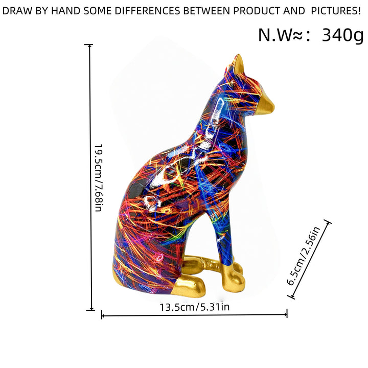 Decorative cat statue in modern art style Bowlift