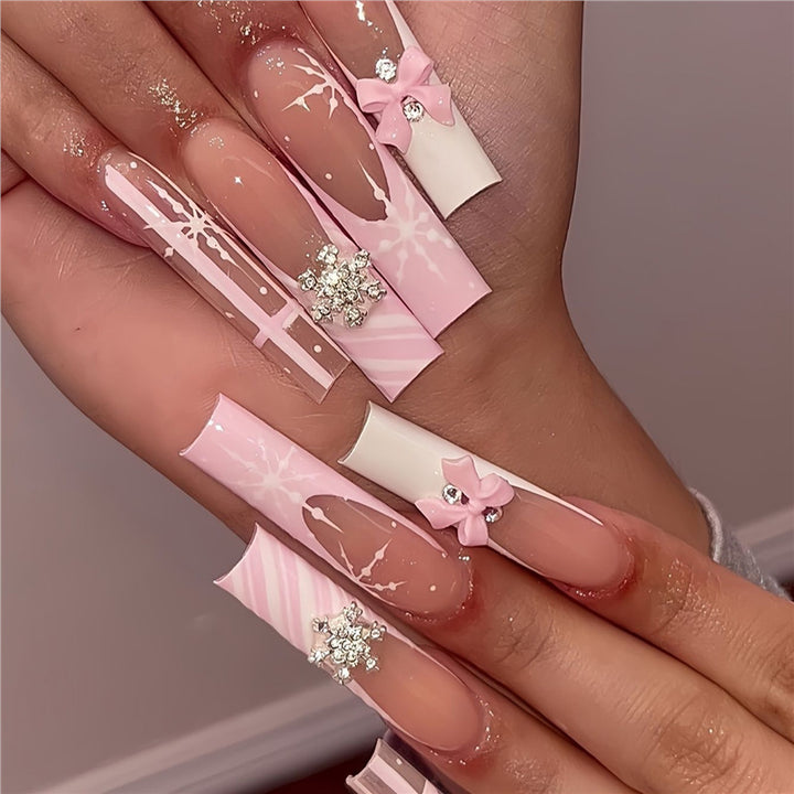 Glamorous Holiday Press-On Nail Set Bowlift
