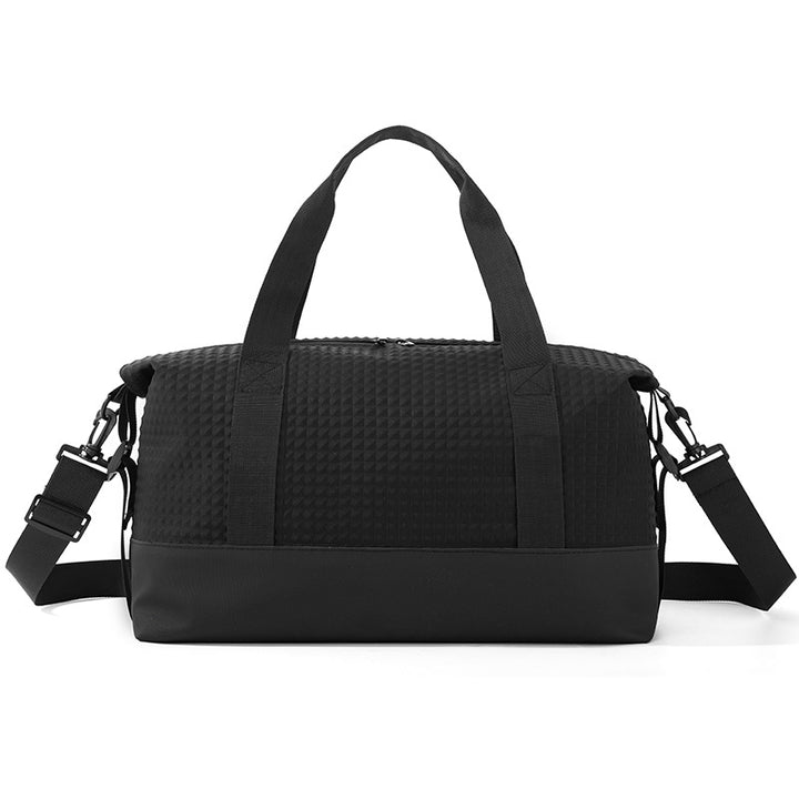 Textured Fabric Travel Duffle Bag Bowlift