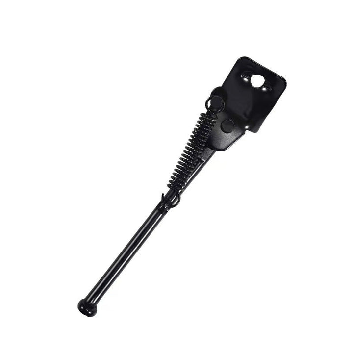 adjustable sixteen inch spring-loaded single-leg bicycle kickstand with sturdy mounting bracket Bowlift