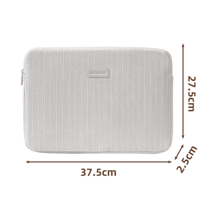 Padded ribbed fabric laptop sleeve for ultrabooks and notebooks Bowlift