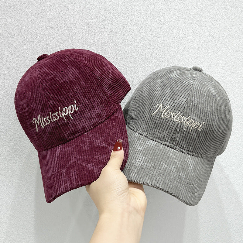 Women's Corduroy Visor Cap Bowlift