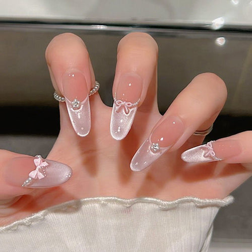 3D Embellished Press-On Nail Art Set Bowlift