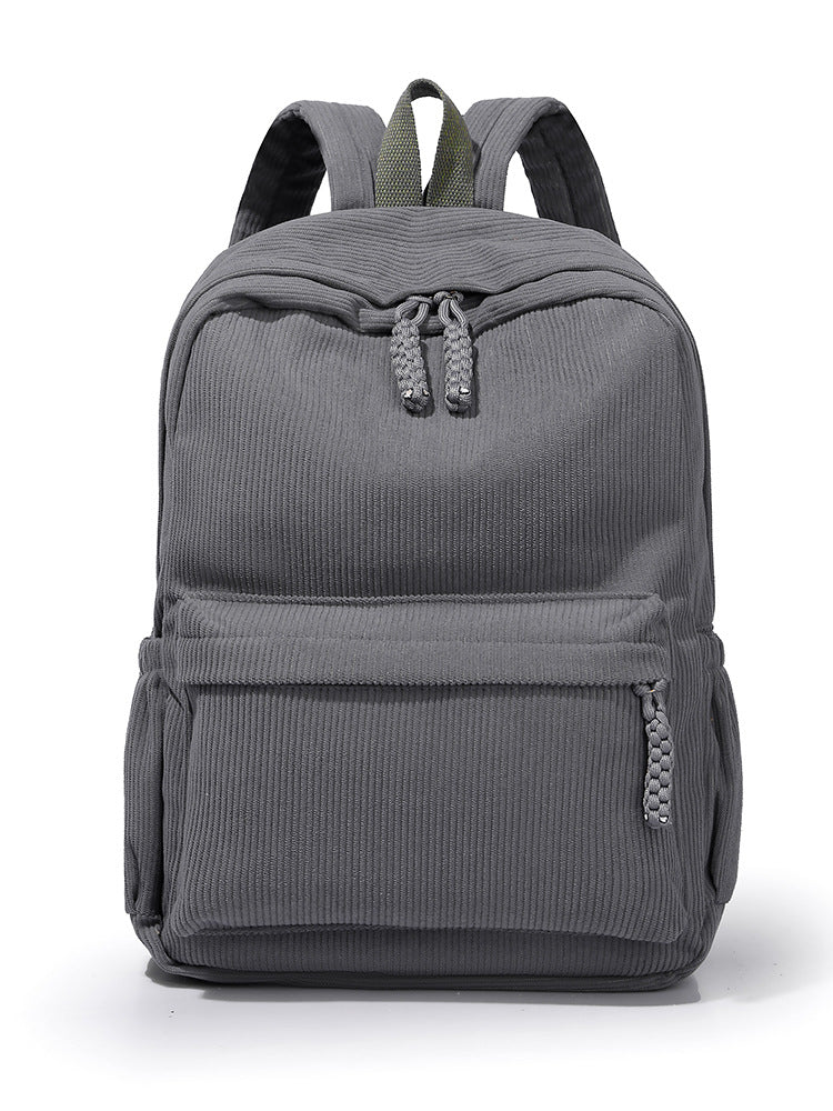 Casual Corduroy Backpack Bowlift