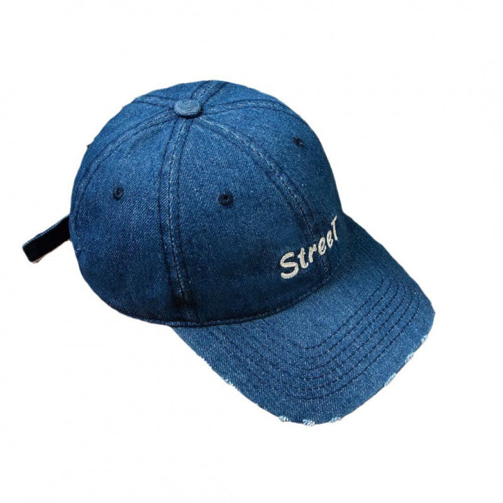 Women's Distressed Denim Baseball Cap Bowlift 1784084141