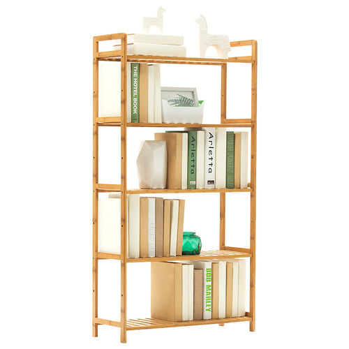 High-Quality Three-Tier Shelf Made of Sturdy Bamboo With Adjustable Height Bowlift