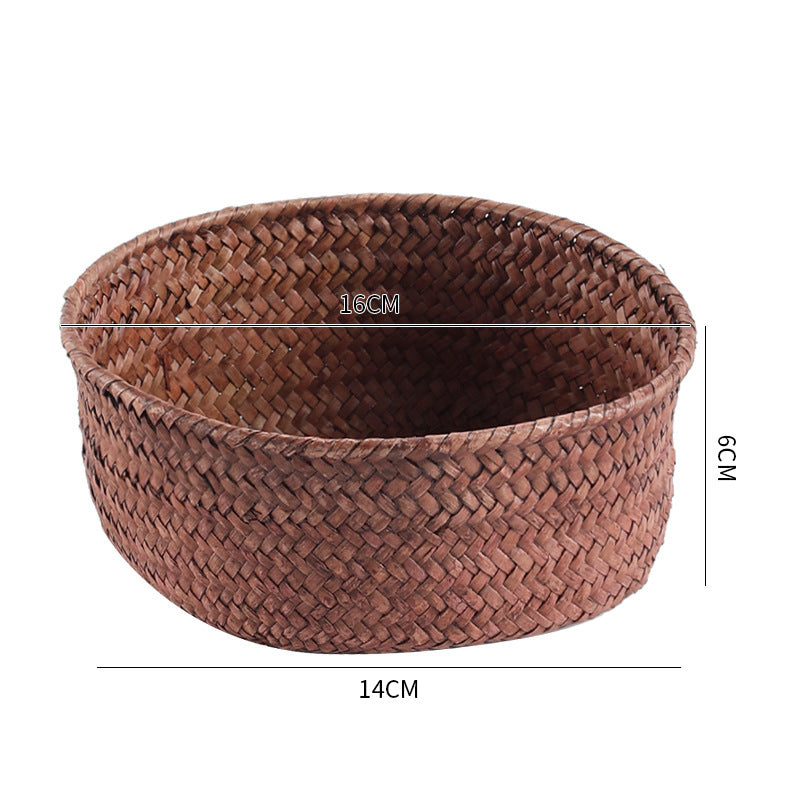 Handmade Natural Fiber Storage Basket Bowlift