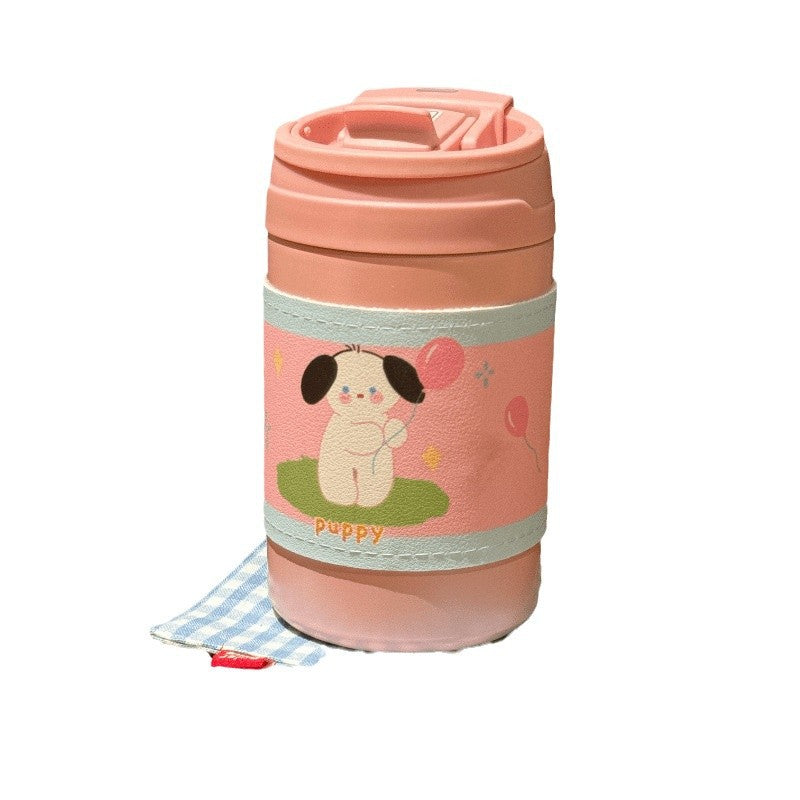 Women's Insulated Coffee Mug with Cute Bunny Design Bowlift