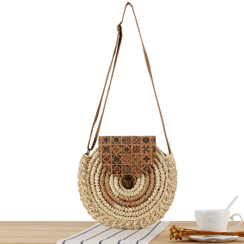 Round Bast Shoulder Bag with Unique Flap Closure Bowlift