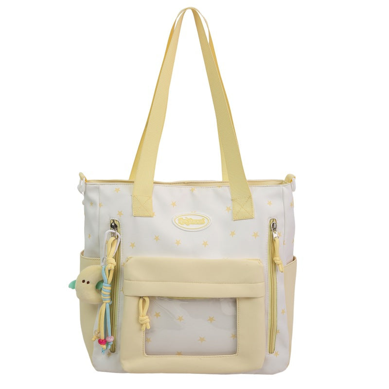 Multi-Pocket Fashion Tote Bag