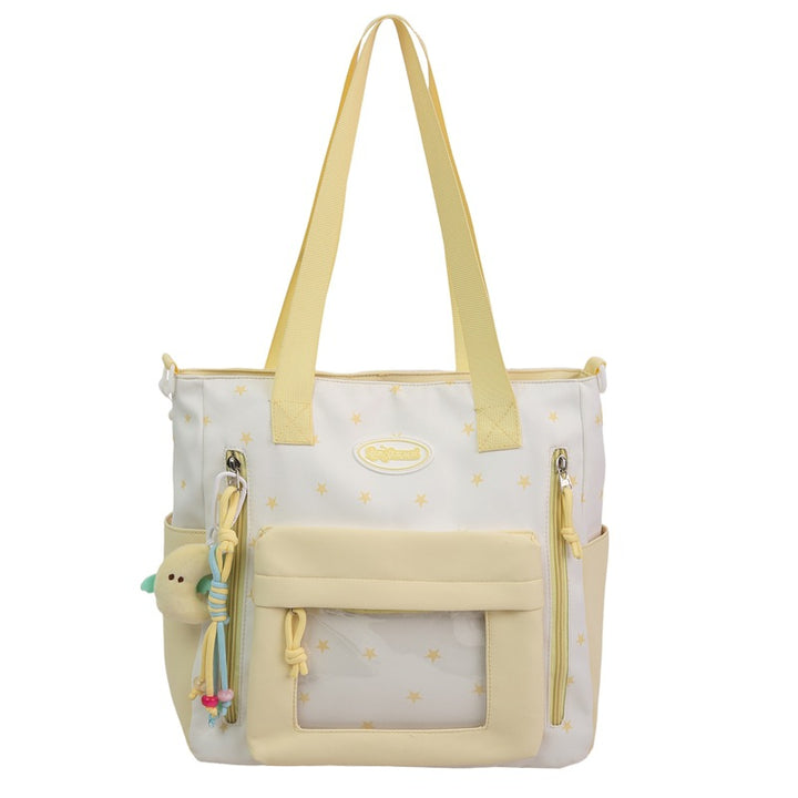 Multi-Pocket Fashion Tote Bag