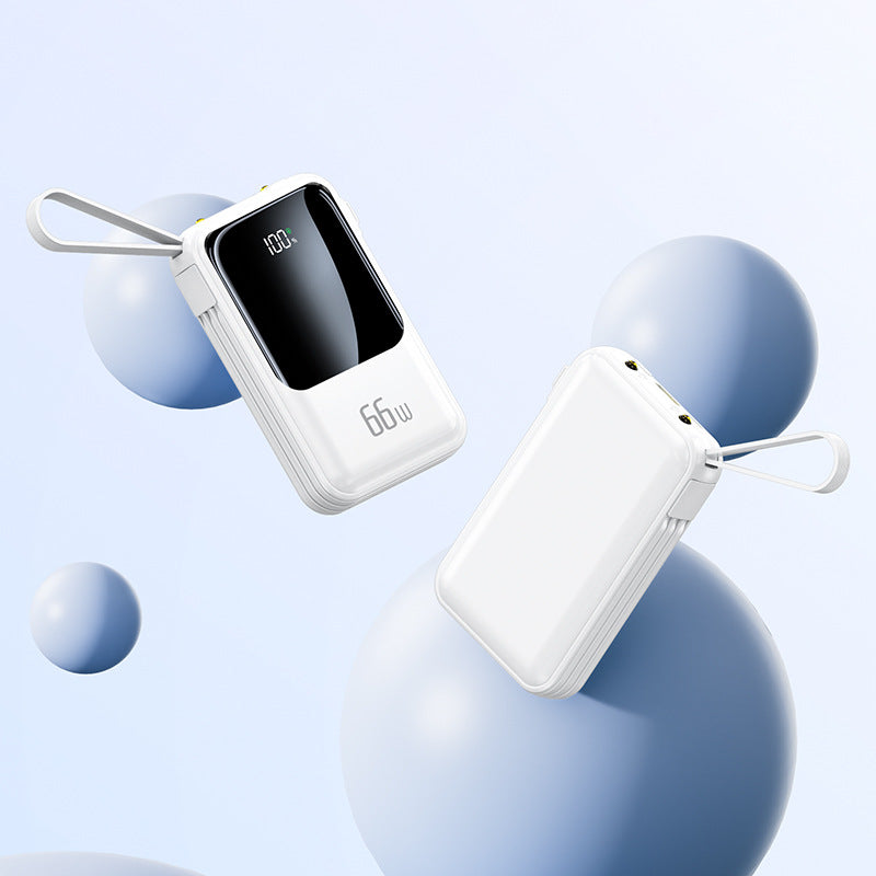 Portable power bank with 66W fast charging function and digital display Bowlift