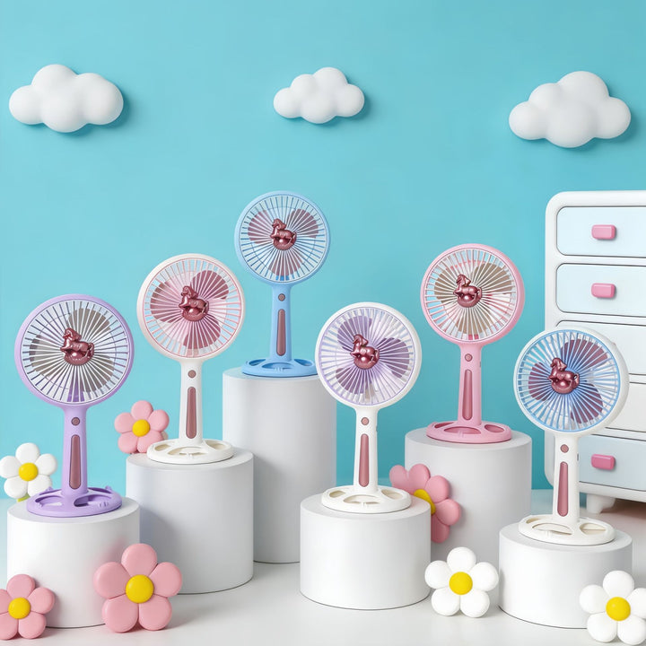 Women's Portable Mini Fan with Creative Animal Design Bowlift