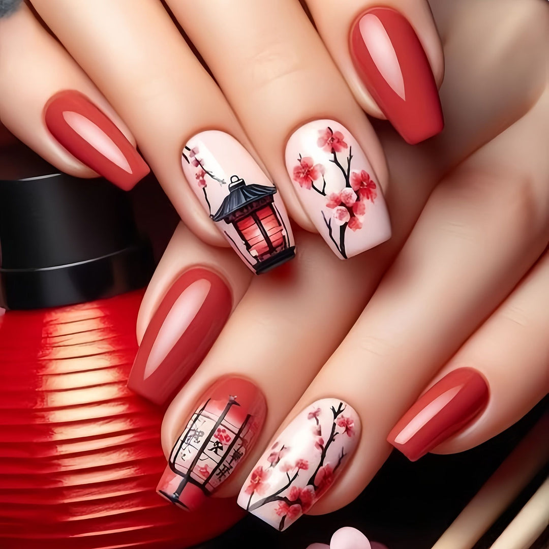 Elegant Nail Art with Black-White Contrast Bowlift