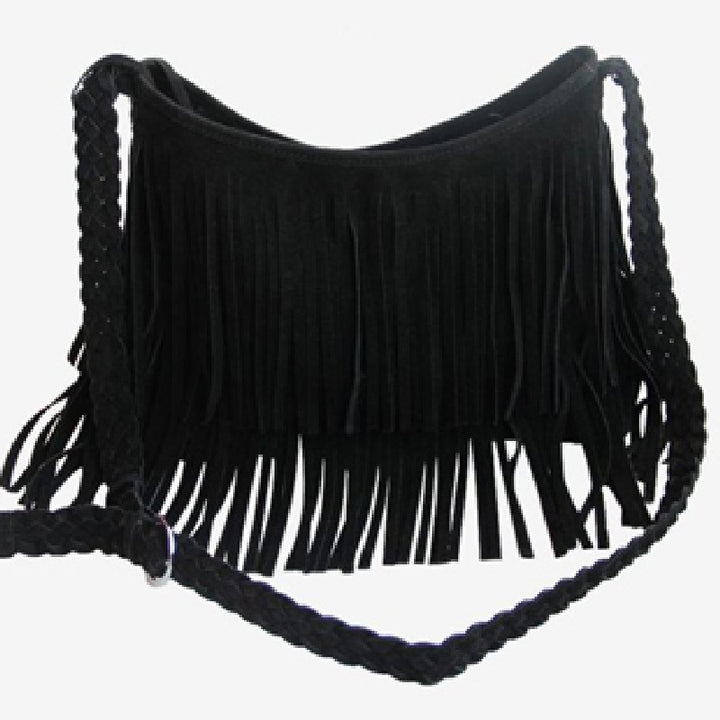 Stylish Fringe Suede Crossbody Bag Bowlift
