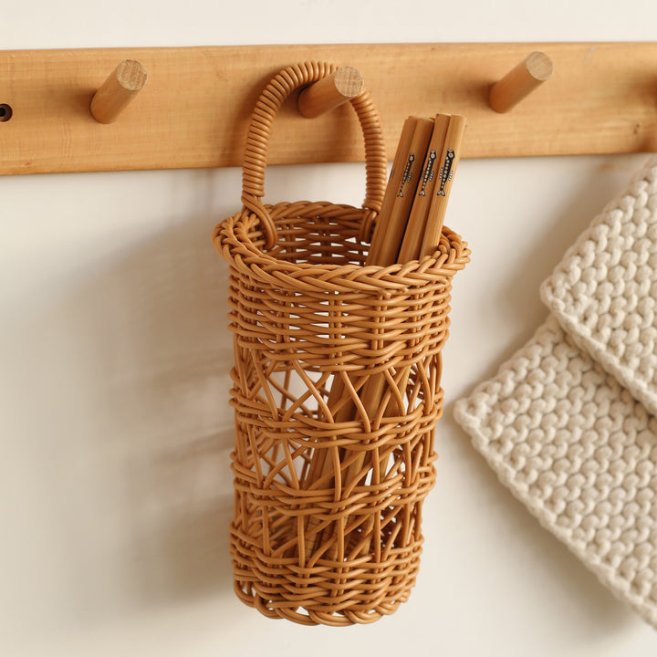 Handcrafted Woven Storage Cylinder Bowlift
