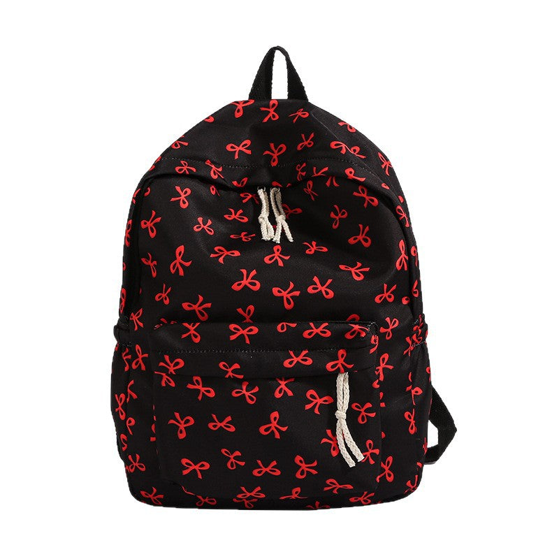 Backpack with Creative Bow Motif and Thoughtful Storage Spaces Bowlift