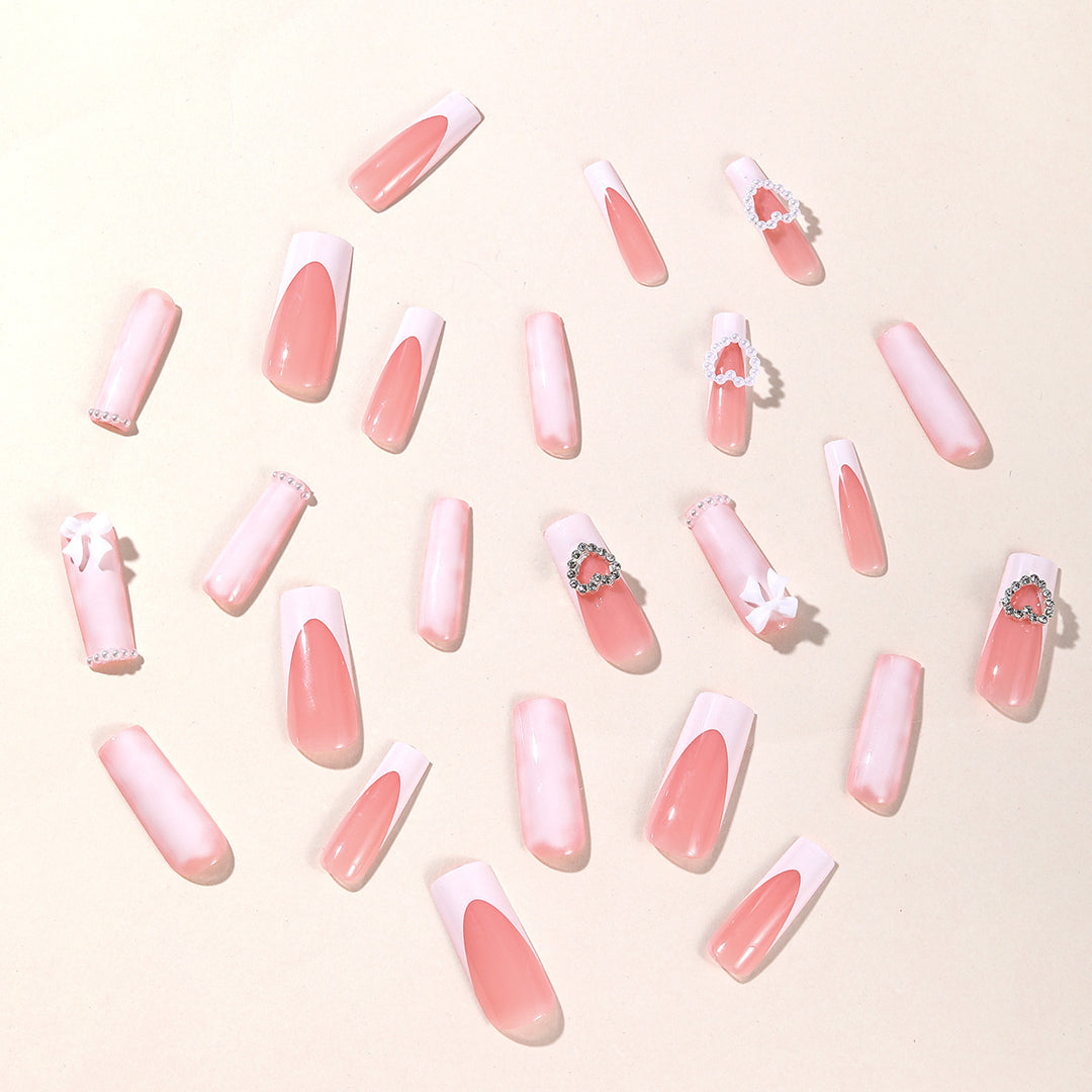Decorative 3D Heart and Bow Nail Art Bowlift