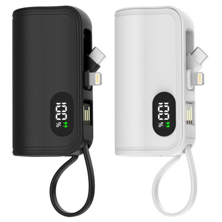 Portable power bank with multifunctional charging cable and digital display Bowlift