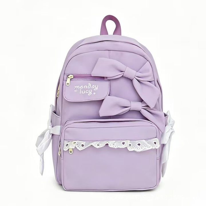 Bow-Embellished Daypack Bowlift