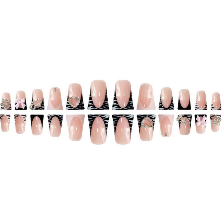 Artistic 3D Embellished Press-On Nail Extensions Bowlift