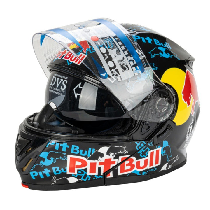 Full-Face Motorcycle Helmet with Graphic Design Bowlift